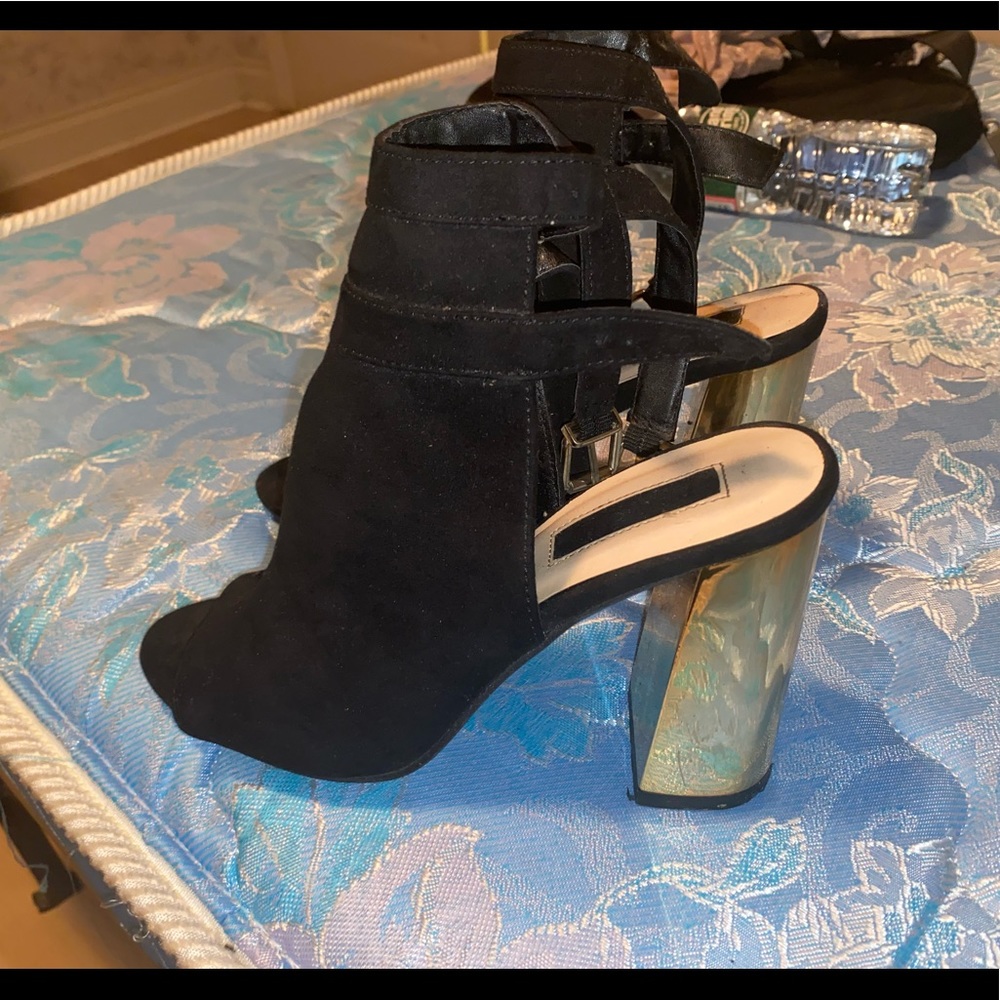 Chunky Suede Heels